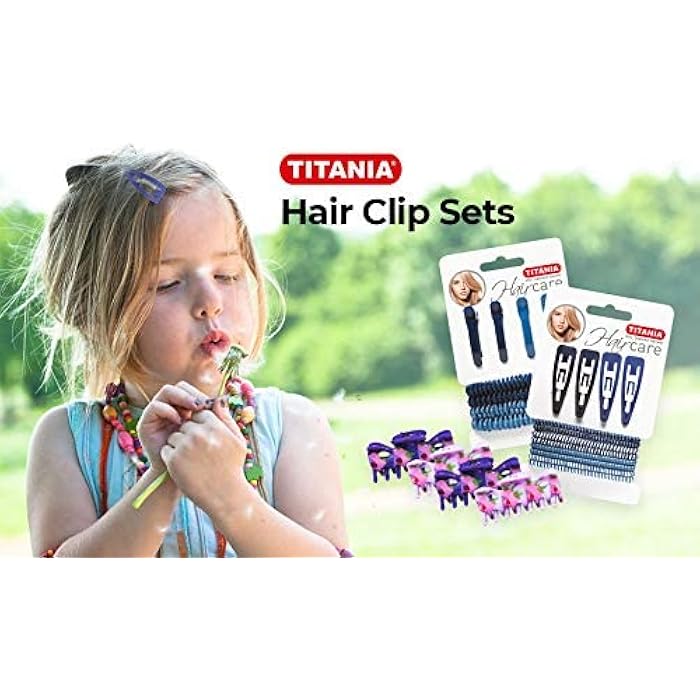 TITANIA Flower Hair Clips - 4 Pcs + Hair Elastics - 8Pcs - Image 2